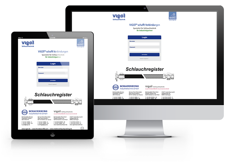 VIGOT Industiretechnik, Erstprüfung, Wiederholprüfung, Schlauchregister, Datensätze, Armatur