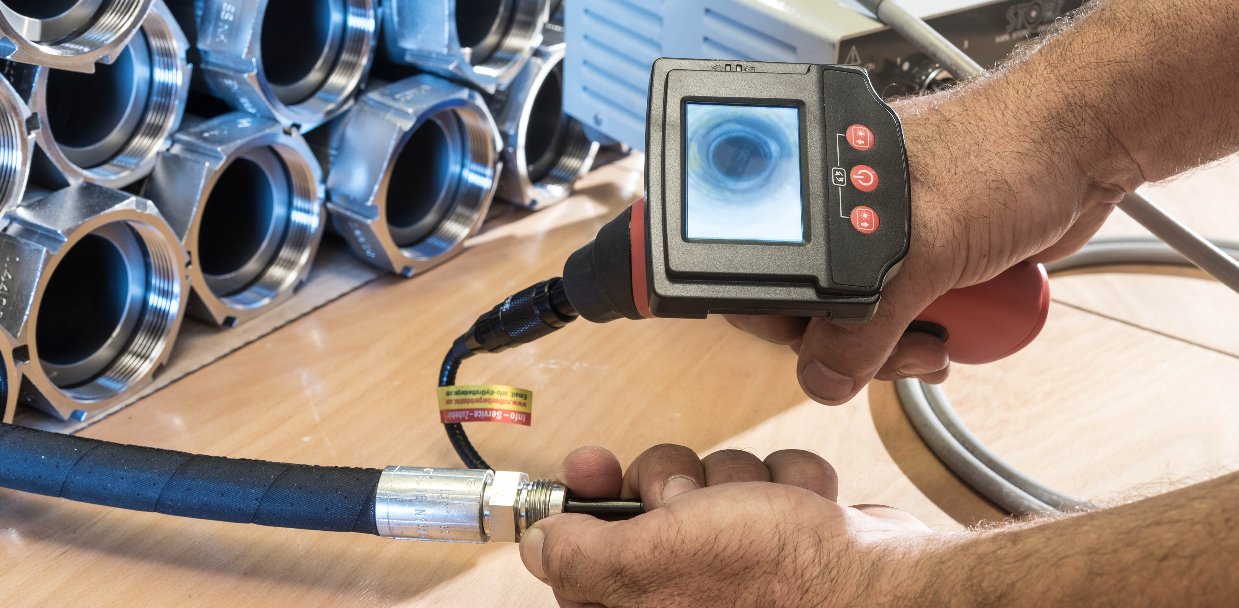 VIGOT Industrietechnik, Schlauchprüfung,, Sicherheitsprüfung, Endoskopie, Schlauchtechnik