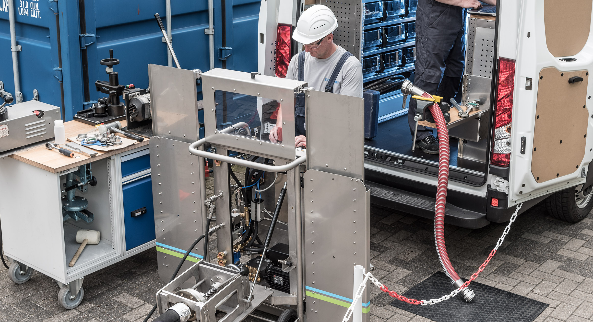 VIGOT Industrietechnik, stationäre Schlauchprüfung, mobile Schlauchprüfung, Schlauchprüfungsdienstleister